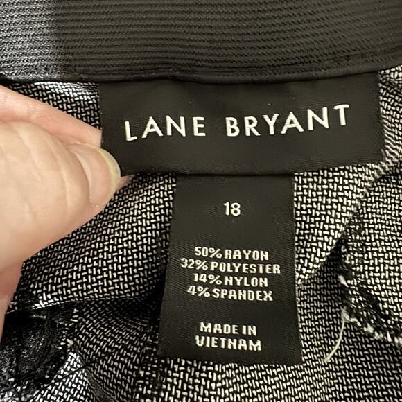 Lane Bryant Pants Womens 18 Gray Straight Leg Stretch Career Work Office Modern - Picture 4 of 10